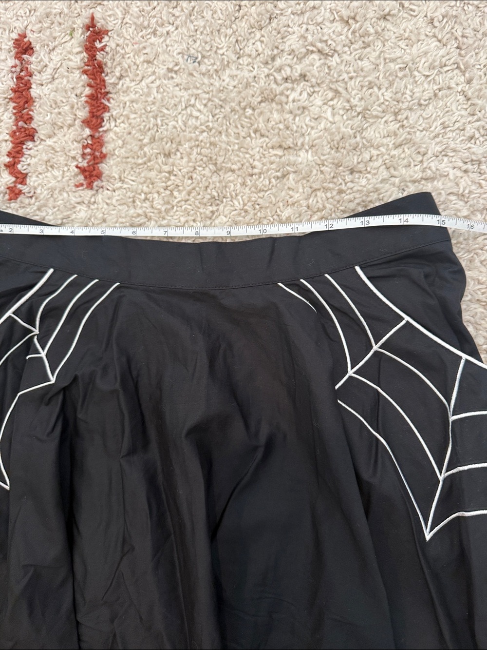 Hell Bunny Miss Muffet Spider Spiderweb Halloween 50’s Skirt - Picture 8 of 11